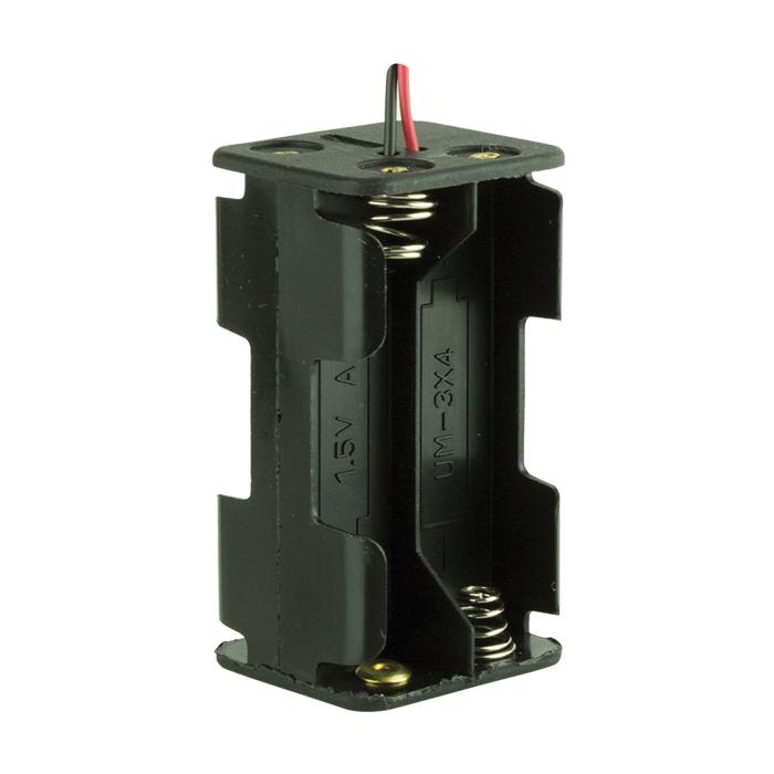 4LÜ ÜSTÜSTE AA SIRT SIRTA PİL YUVASI (IC-234)