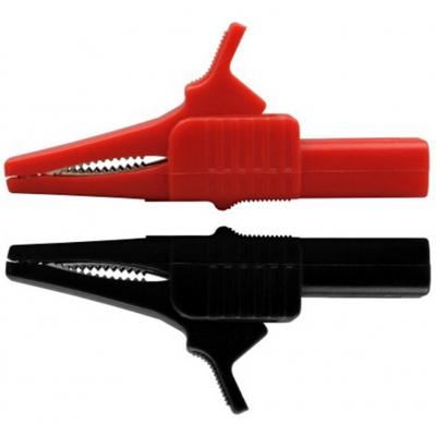 4MM BANAN JAK GİRİŞLİ KROKODİL CATIII (IC-243C) SİYAH+KIRMIZI - 2Lİ