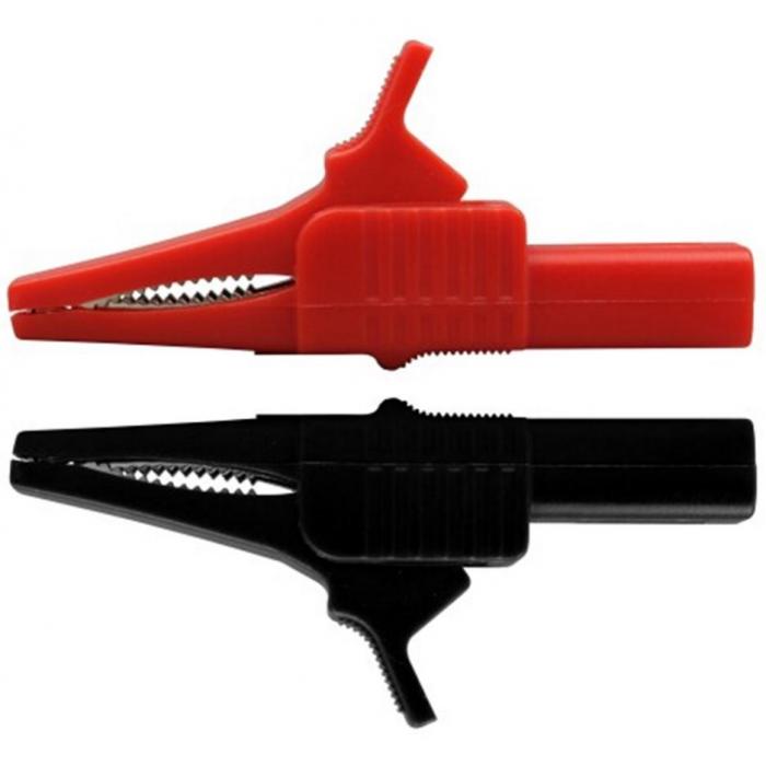 4MM BANAN JAK GİRİŞLİ KROKODİL CATIII (IC-243C) SİYAH+KIRMIZI - 2Lİ