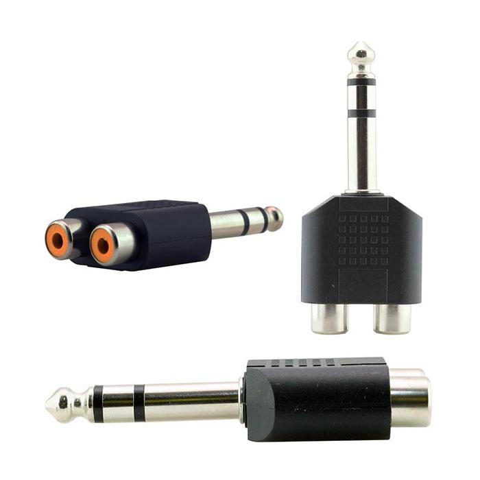 6.3 MM STEREO ERKEK / 2 RCA DİŞİ ÇEVİRİCİ JACK