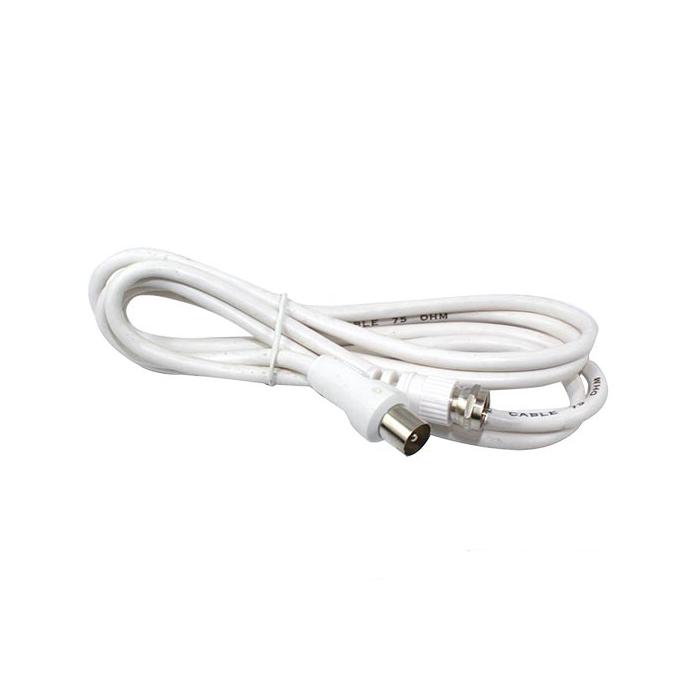 60 OHM ERKEK / F ERKEK 1.2 METRE BEYAZ KABLO