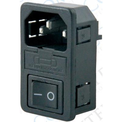 POWERMASTER IC-214A C14 POWER SOKET ERKEK ANAHTARLI+FUSELİ KULAKSIZ AS-10