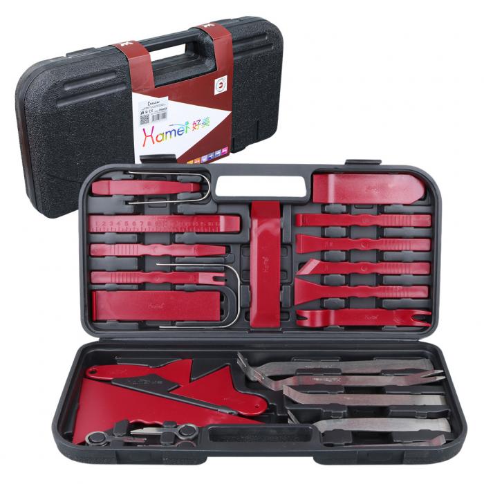 CARSTAR HM-3698 ARAÇ İÇİ SES SİSTEMİ SÖKME - LASTİK SÖKME -  KAPI DÜZELTME ÇIKARMA SETİ (33 FARKLI APARAT)