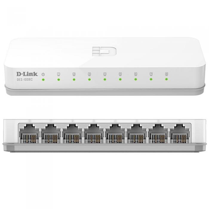 D-LINK DES-1008C 8 PORT 10/100 MBPS ETHERNET SWITCH