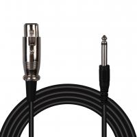 FULLY G-526V 6.3MM MONO ERKEK CANON DİŞİ 4 METRE  MİKROFON ARA KABLOSU