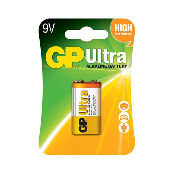 GP 1604AU-5TR1 ULTRA ALKALIN 9 VOLT TEKLİ PİL (6LF22/6LR61/6LP3146/MN1604)