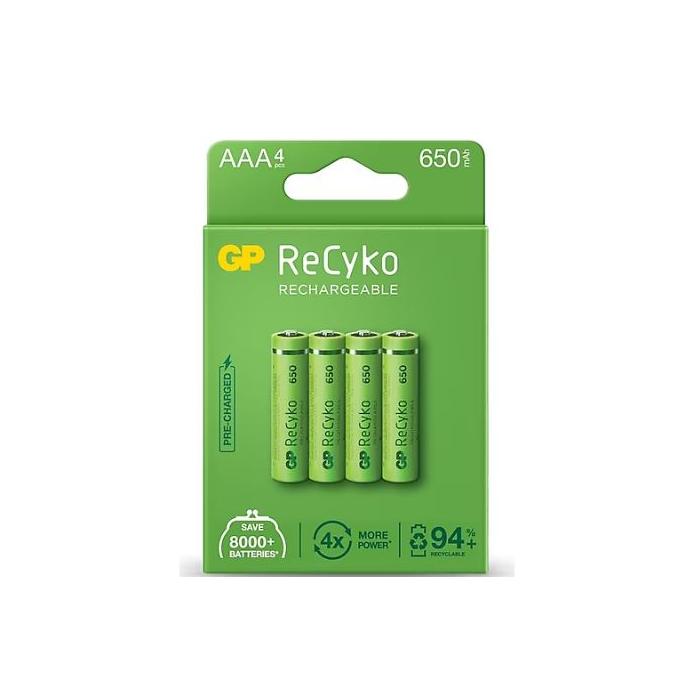 GP RECYKO 650 MAH R03 AAA ŞARJLI 4LÜ İNCE KALEM PİL GP65AAAHCER21-2TLB2