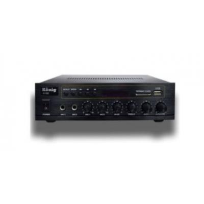 KÖNİG K-100 USB-BLUETOOTH DESTEKLİ 2 MİK. GİRİŞ 8 OHM 100/70V 80 WATT TRAFOLU ANFİ