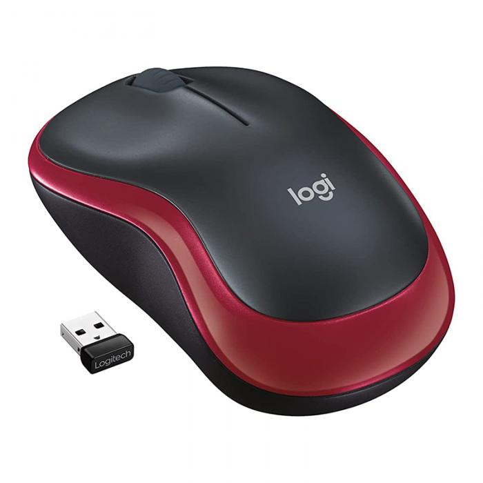 LOGITECH M185 KIRMIZI 1000DPI 2,4 GHZ KABLOSUZ MOUSE