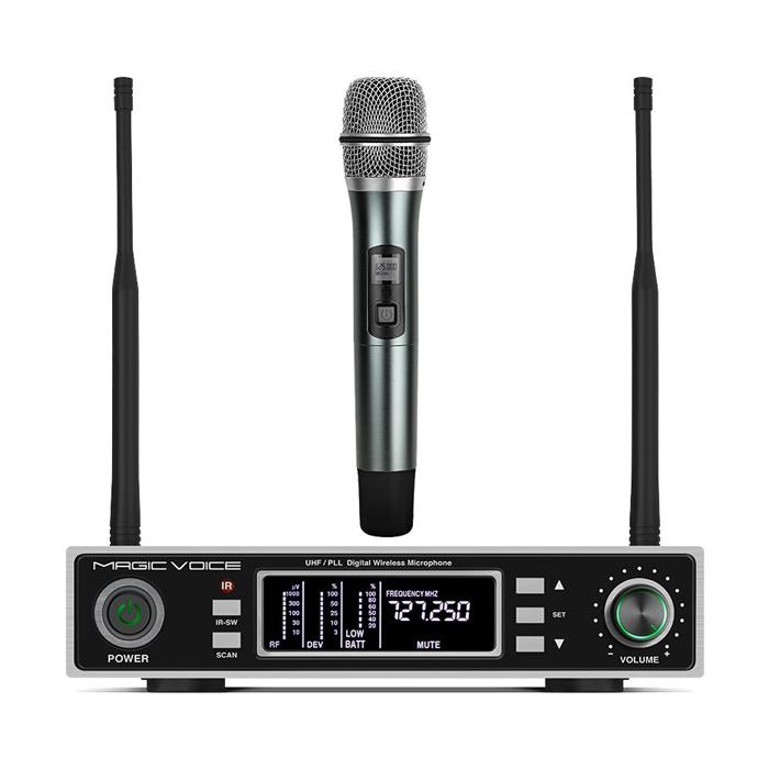 MAGICVOICE MV-1100E UHF ÇİFT TUNER 1 EL KABLOSUZ TELSİZ MİKROFON