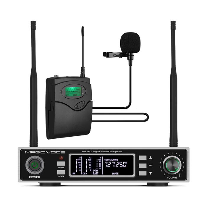 MAGICVOICE MV-1100Y UHF ÇİFT TUNER 1 YAKA KABLOSUZ TELSİZ MİKROFON