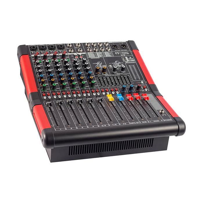 MAGICVOICE MV-A800 XF 8 CH-2X650 W-USB/BT POWER MIXER