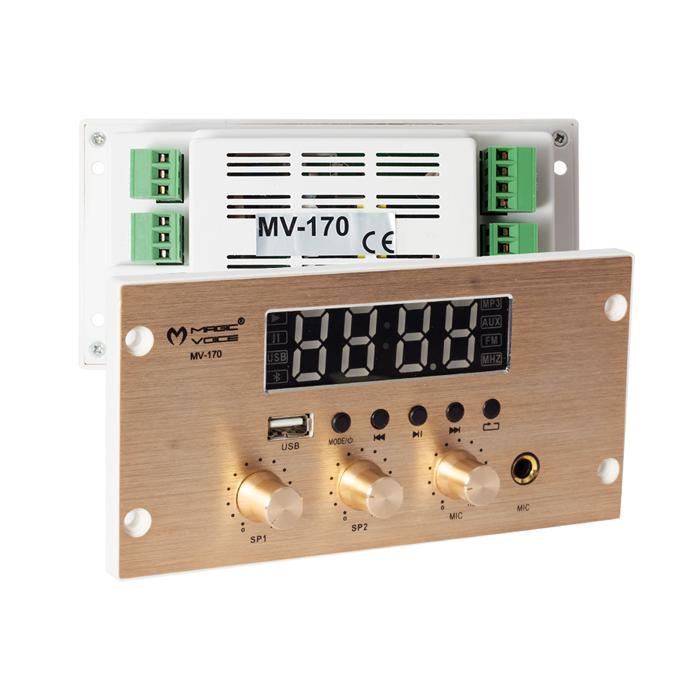MAGICVOICE MV-170 4X25 WATT USB-BT-MİK GİRİŞLİ-MÜZİK KONTROL ANFİ [SIVA ALTI]
