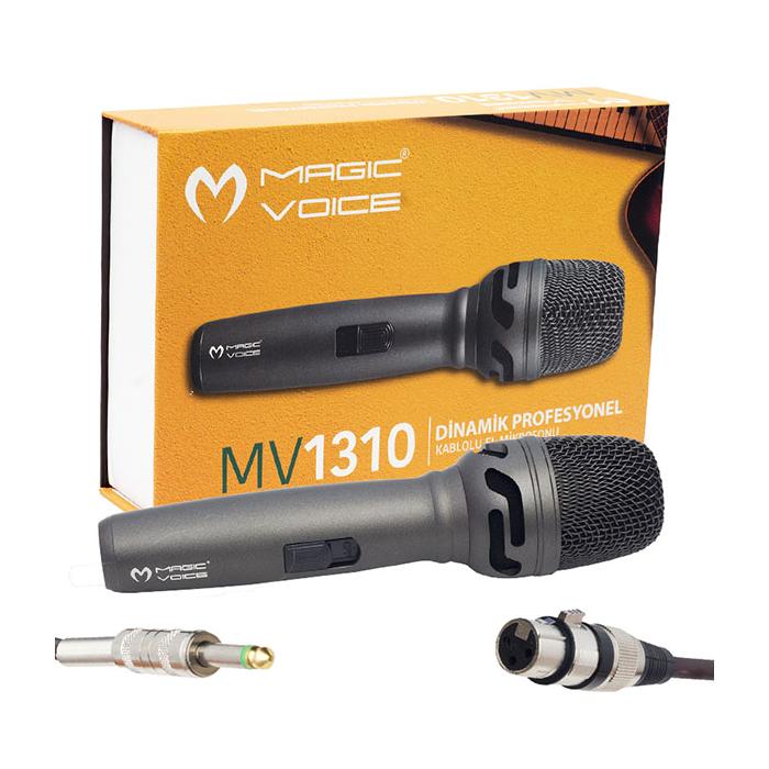 MAGICVOICE MV-1310 DİNAMİK PROFESSIONAL KABLOLU EL MİKROFONU (5 METRE KABLOLU)