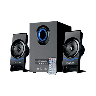 MIKADO MD-1700BT 2+1 SİYAH USB+SD+FM+BT DESTEKLİ UKLI MULTIMEDIA SPEAKER - HOPARLÖR