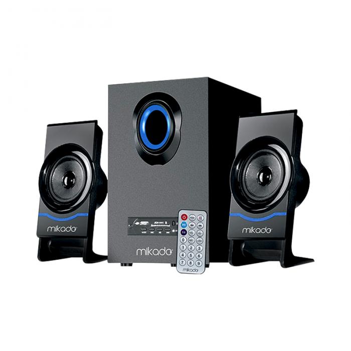 MIKADO MD-1700BT 2+1 SİYAH USB+SD+FM+BT DESTEKLİ UKLI MULTIMEDIA SPEAKER - HOPARLÖR