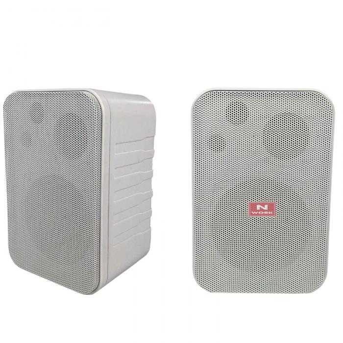 NWORK NW-4T 10 CM 10 WATT 2Lİ TAKIM BEYAZ TRAFOLU SÜTUN HOPARLÖR