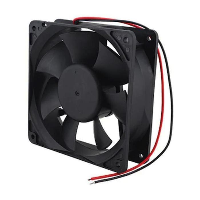 POWERMASTER 12038HS 120X120X38 MM 12X12 CM 12 VOLT - 0.25 AMPER 2 KABLOLU SOKETLİ PLASTİK KASA FAN