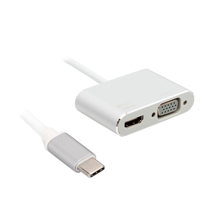 POWERMASTER PM-18227 USB TYPE-C TO HDMI-VGA ADAPTÖR 2 IN 1 APARAT