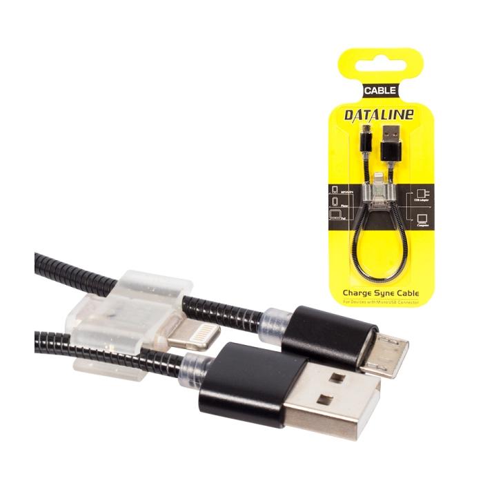 POWERMASTER ANDROID*SAMSUNG SERİSİ + IPHONE ÖRGÜLÜ KISA DATA ŞARJ KABLOSU