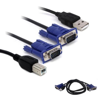 POWERMASTER 1.5 METRE VGA ERKEK / ERKEK + USB + PRINTER KVM SWITCH KABLO