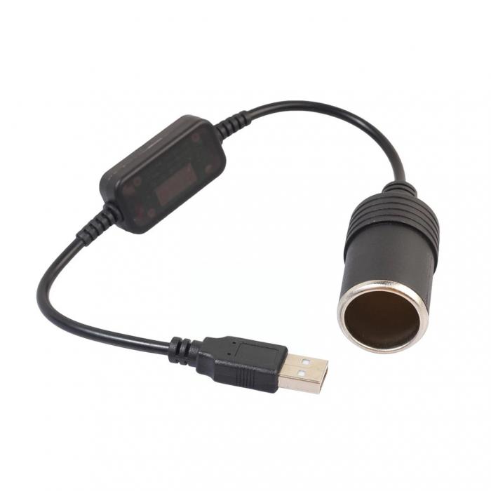 POWERMASTER USB 2.0 5 VOLT - 2 AMPER TO 12 VOLT - 0.8 AMPER ÇAKMAK FİŞİ DİŞİ ÇEVİRİCİ