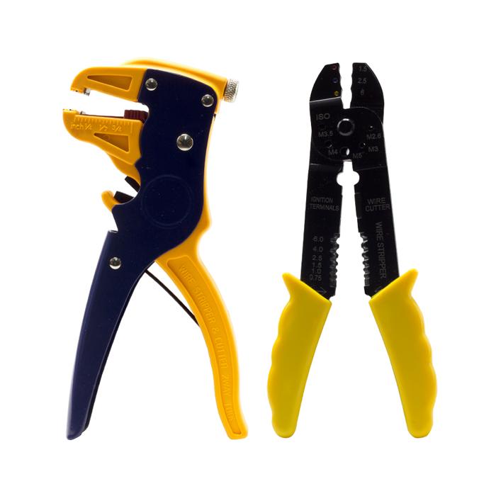 POWERMASTER YK-PR-04 TERMİNAL SIKMA PENSESİ+KABLO SIYIRMA PENSESİ+UÇ SETİ