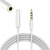 POWERMASTER 3.5 MM ERKEK/DİŞİ 4 BOĞUMLU AUX STEREO UZATMA 1 METRE POŞETLİ KABLO