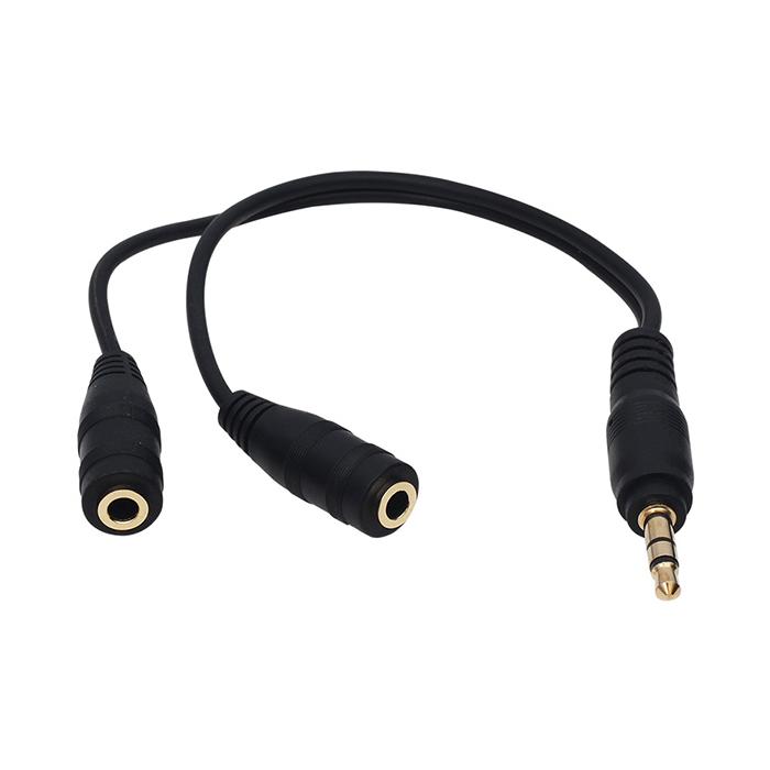 POWERMASTER KULAKLIK ÇOKLAYICI 3.5 MM ERKEK/2 STEREO DİŞİ 20 CM Y KABLO