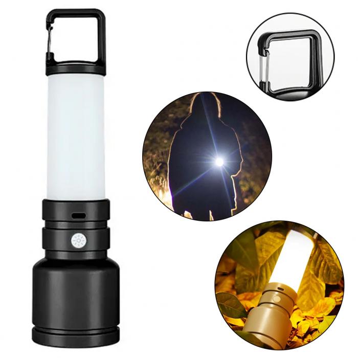 POWERMASTER CH-23051 TAŞINABİLİR KAMP FENERİ BEYAZ - SARI TYPE-C ŞARJ GİRİŞLİ 60X235MM