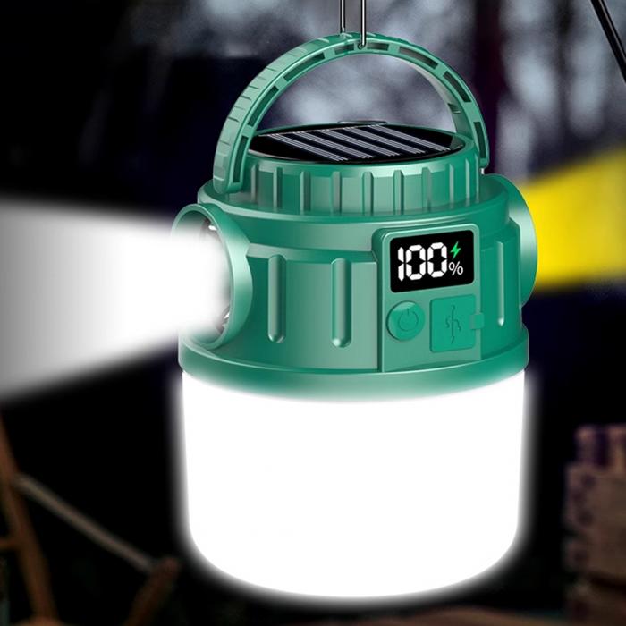 POWERMASTER V65-3 24 LED 5 AYDINLATMA MODU + 2 YAN IŞIK (BEYAZ / SARI) 1200 MAH SOLAR KAMP LAMBASI