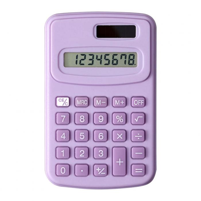 POWERMASTER PM-25422 MOR 8 HANELİ MİNİ HESAP MAKİNESİ