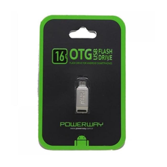 POWERWAY 16 GB MİCRO USB SAMSUNG 2.0 OTG METAL FLASH BELLEK
