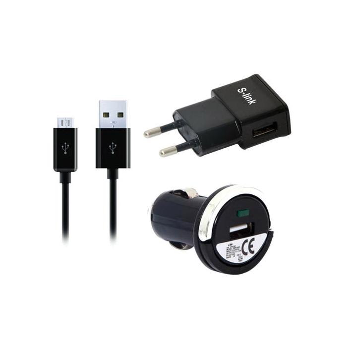 S-LINK SMG-442 SAMSUNG S3 3IN1 DATA ŞARJ KABLOSU + ADAPTÖR