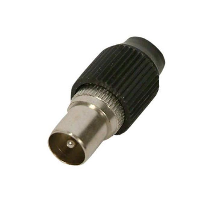 SİYAH DÜZ TİP İTHAL 60 OHM ERKEK ANTEN TV FİŞİ (100 ADET)