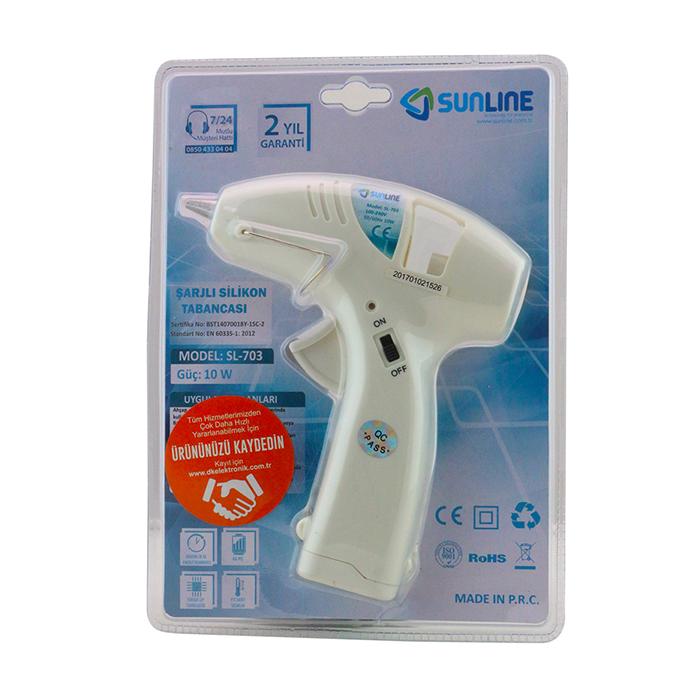 SUNLINE SL-703 10 WATT ŞARJLI PİLLİ SEYYAR SİLİKON TABANCASI