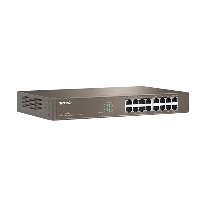 TENDA TEG1016D 16 PORT 10/100/1000 MBPS GIGABIT RACKMOUNT SWITCH