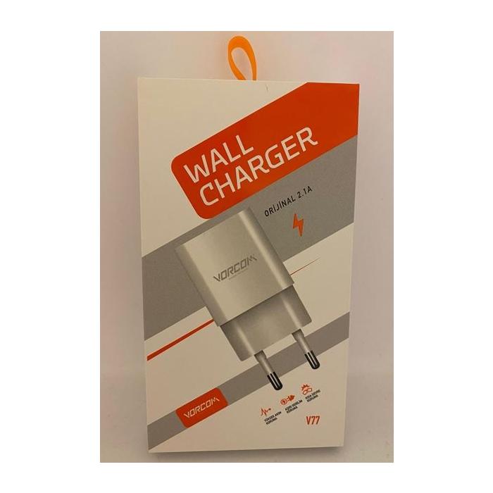VORCOM ECOTECH WALL CHARGER E77 5 VOLT 2.1 AMPER USB BAŞLIK ADAPTÖR