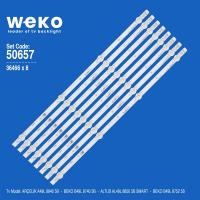 WKSET-5657 36466X8 ARCELİK_49_CRYSTAL_8X4_1313FCA_4S1P P143 8 ADET LED BAR