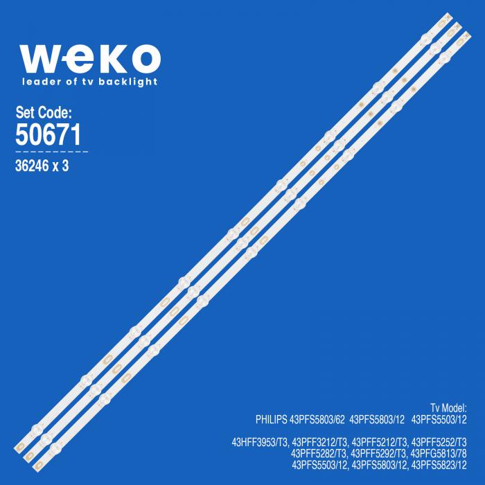 WKSET-5671 36246X3 LB43046 V0_00  210BZ09D0B33MBH00L 3 ADET LED BAR