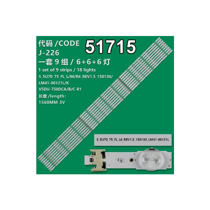 WKSET-6715 36116X9 36117X9 36118X9 V5DU-750DCA/B/C 27 ADET LED BAR