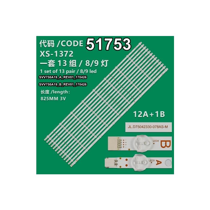 WKSET-6753 35904X12 35954X1 SVV750A19_A/B  13 ADET LED BAR