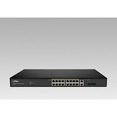 CNET (CSH-1602GSP) 16 PORT 10/100 2xGIGABIT COMBO POE 250W SWITCH