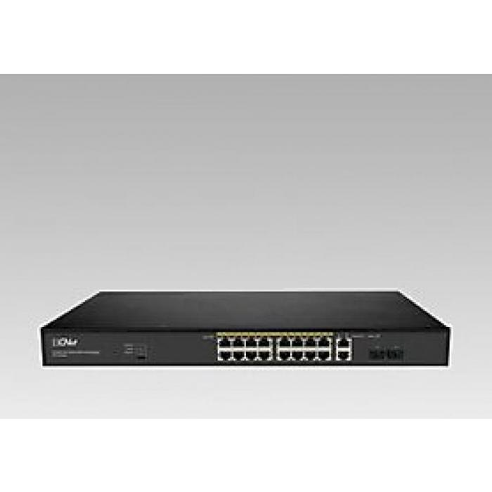 CNET (CSH-1602GSP) 16 PORT 10/100 2xGIGABIT COMBO POE 250W SWITCH