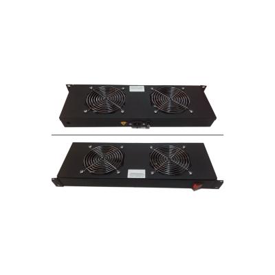 LANDE (LN-FAN-ONF-2FRM-BL) 2 FANLI ON/OFF SWITCHLI RACK MONTAJLI (SIYAH) TÜM KABİNLERE UYUMLU